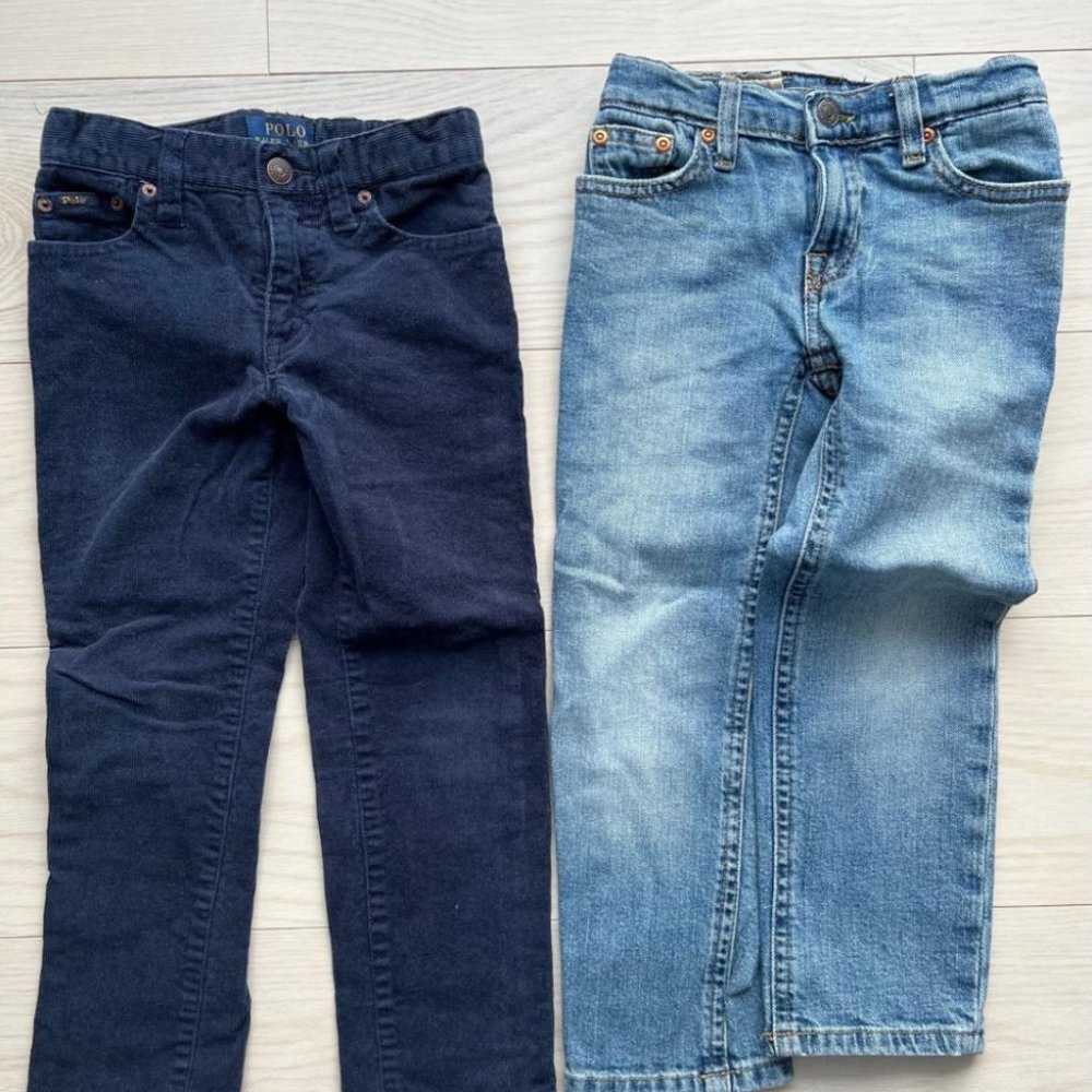 Polo Ralph Lauren Set of 2 Lot Boy's Pants Various Sizes 3-4 Years Old